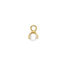 Load image into Gallery viewer, CU JEWELLERY LETTERS STONE 4 CRYSTAL PENDANT GOLD Art nr: 2227624001 En söt liten berlock som passar till alla CU´s letters kedjor och creoler. Är månadssten för April. 