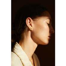 Load image into Gallery viewer, CU JEWELLERY LOOP STONE EAR GOLD