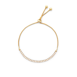 CU JEWELLERY CUBIC SLIDER BRACELET GOLD
