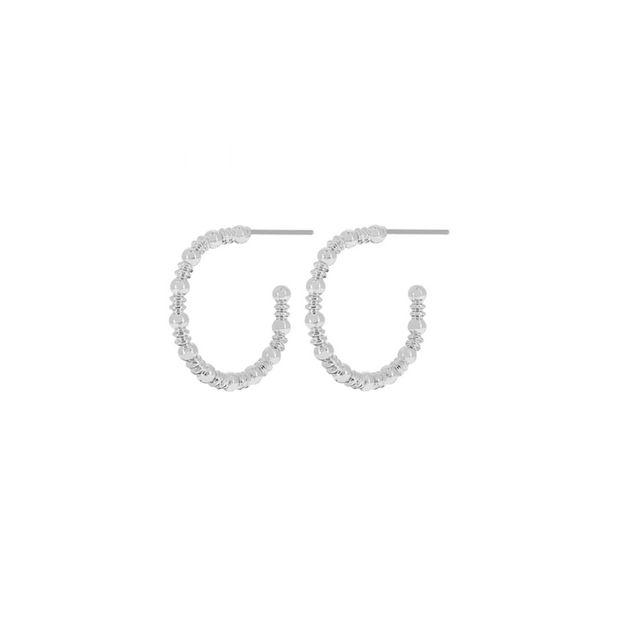 BUBBLE MINI DOT HOOP Trendy creole earrings from Dansk Copenhagen
