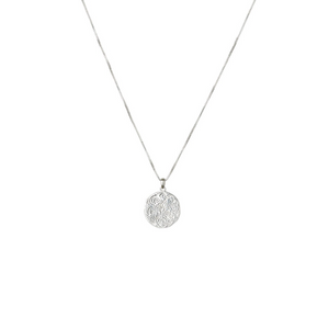 SYSTER P KRISTINE ROUND PENDANT SILVER NECKLACE