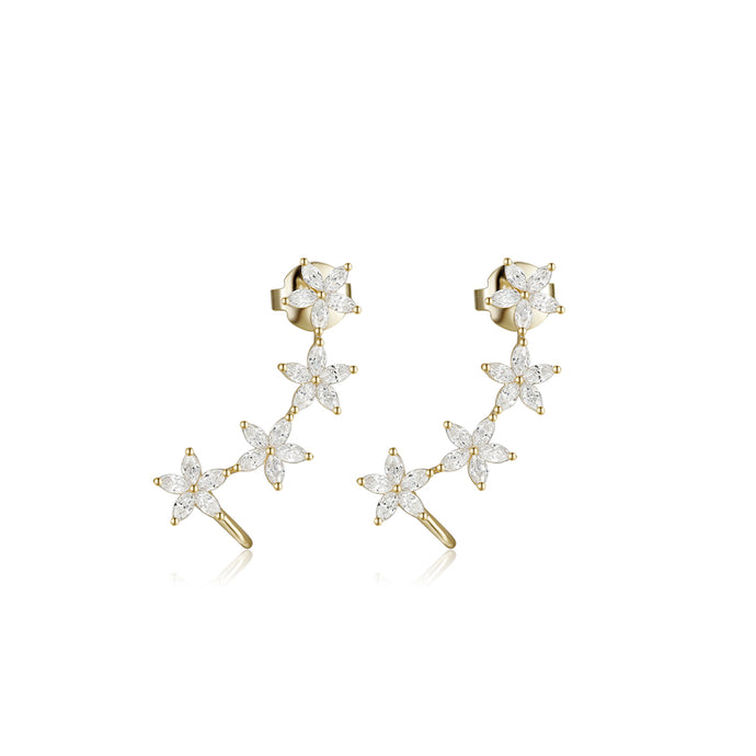 LA MAISON BAGATELLE FLOWER EARCLIMBER GOLD
