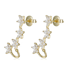 Load image into Gallery viewer, LA MAISON BAGATELLE FLOWER EARCLIMBER GOLD
