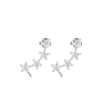 Load image into Gallery viewer, LA MAISON BAGATELLE FLOWER EARCLIMBER SILVER