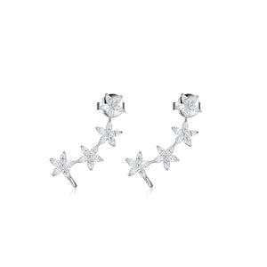 LA MAISON BAGATELLE FLOWER EARCLIMBER SILVER
