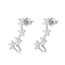 Load image into Gallery viewer, LA MAISON BAGATELLE FLOWER EARCLIMBER SILVER