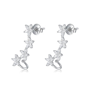 LA MAISON BAGATELLE FLOWER EARCLIMBER SILVER