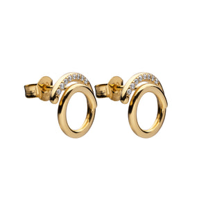 CU JEWELLERY LOOP STONE EAR GOLD