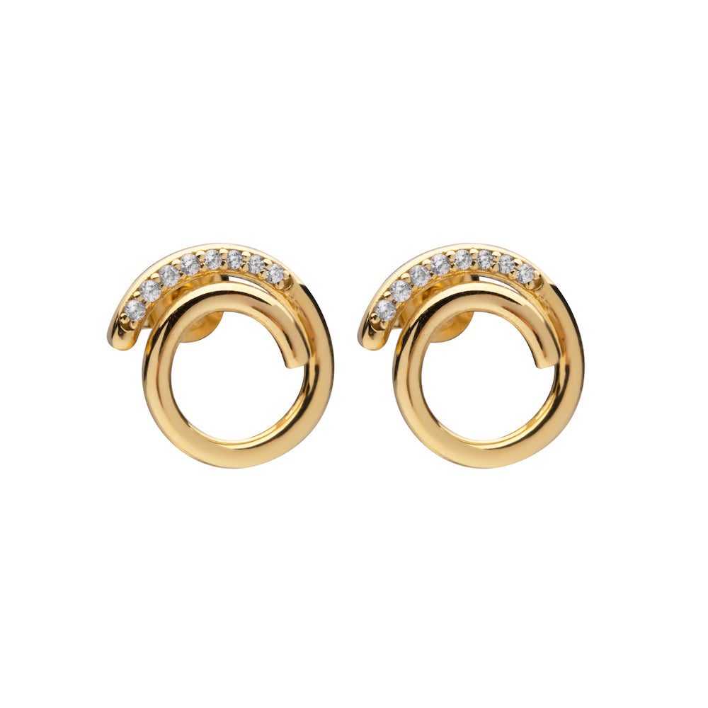 CU JEWELLERY LOOP STONE EAR GOLD