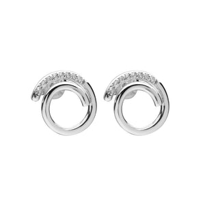 CU JEWELLERY LOOP STONE EAR SILVER