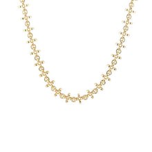 Load image into Gallery viewer, PANTOLIN CROSS CHAIN NECKLACE GOLD LONG Elegant och välarbetad halslänh från Pantolin. Länkarna är formade som små kors och knäpps med ett diskret lås.