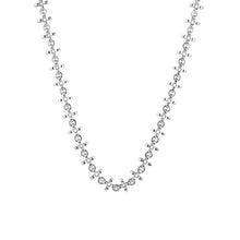 Load image into Gallery viewer, PANTOLIN CROSS CHAIN NECKLACE SILVER LONG Elegant och välarbetad halslänh från Pantolin. Länkarna är formade som små kors och knäpps med ett diskret lås.