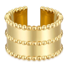 Load image into Gallery viewer, PANTOLIN BAGATELLE  BEAD FLAT RING GOLD