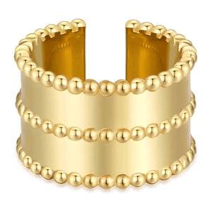 PANTOLIN BAGATELLE  BEAD FLAT RING GOLD