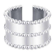 Load image into Gallery viewer, PANTOLIN BAGATELLE  BEAD FLAT RING SILVER