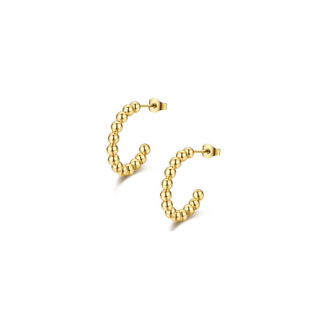 PANTOLIN BAGATELLE  BEAD HOOPS LARGE GOLD