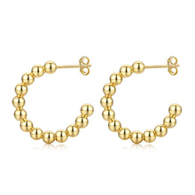 Load image into Gallery viewer, PANTOLIN BAGATELLE  BEAD HOOPS LARGE GOLD