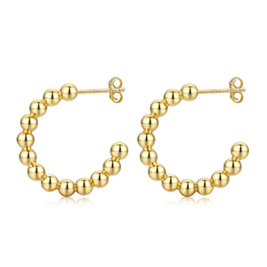 PANTOLIN BAGATELLE  BEAD HOOPS LARGE GOLD