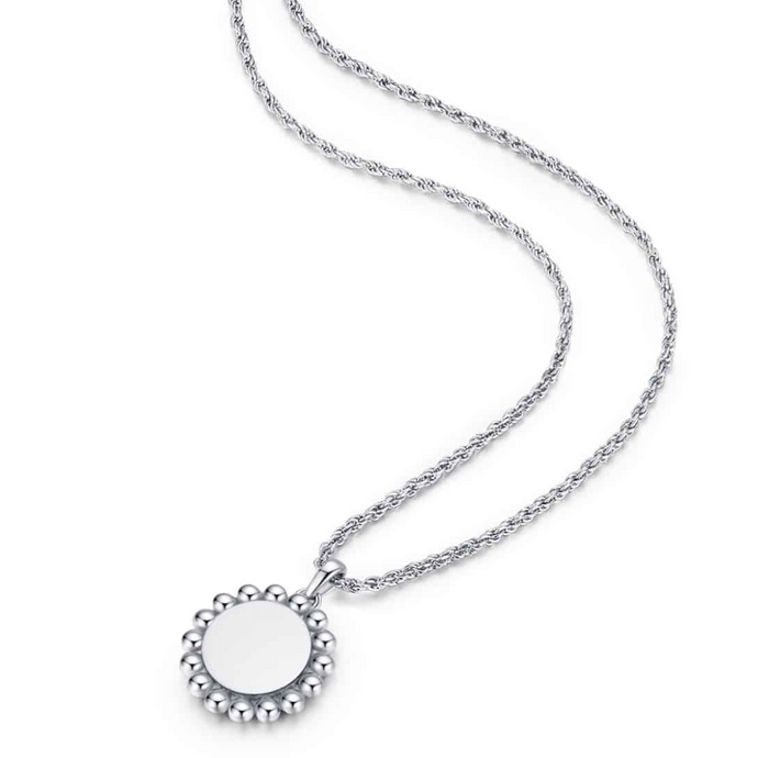 PANTOLIN BAGATELLE BEAD NECKLACE SILVER
