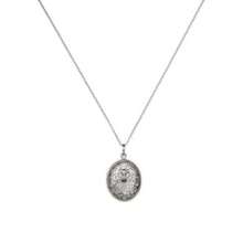 Load image into Gallery viewer, PANTOLIN ARABESQUE LOCKET NECKLACE SILVER