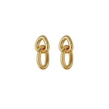 Load image into Gallery viewer, SYSTER P BOLDED LINKS EARRINGS GOLD