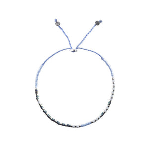 SYSTER P CODE BRACELET SILVER, GOOD VIBES