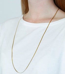 SYSTER P HERRINGBONE LONG NECKLACE GOLD
