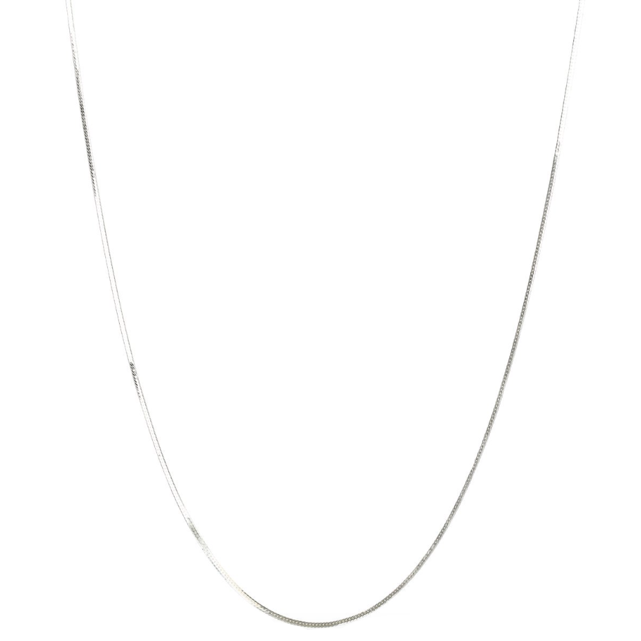SYSTER P HERRINGBONE LONG NECKLACE SILVER