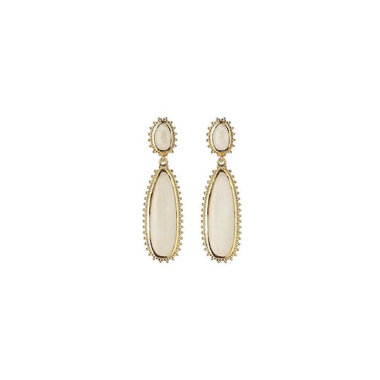 SYSTER P MEJJA STONE DROP EARRINGS GOLD