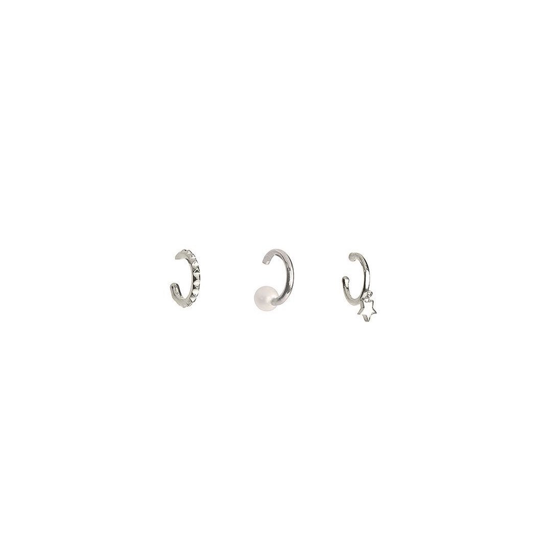 SYSTER P MINI CUFF COLLECTION PEARL & STAR SILVER