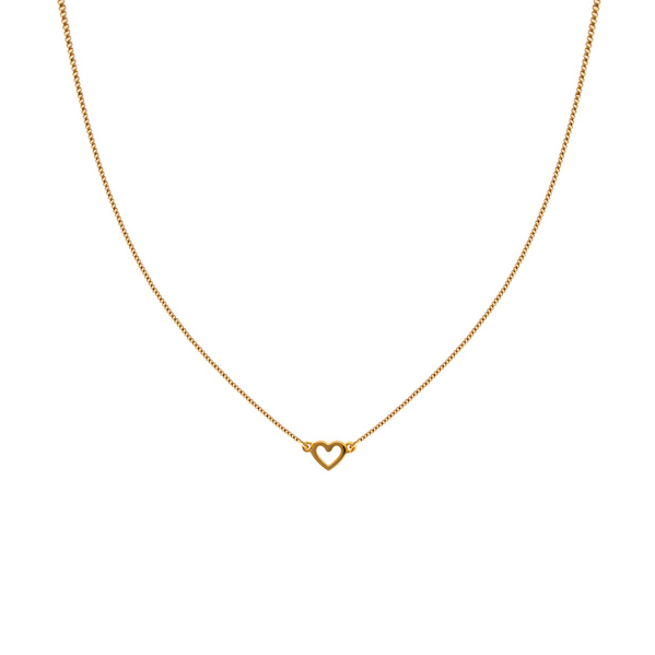 SYSTER P SNAP NECKLACE PLAIN HEART GOLD