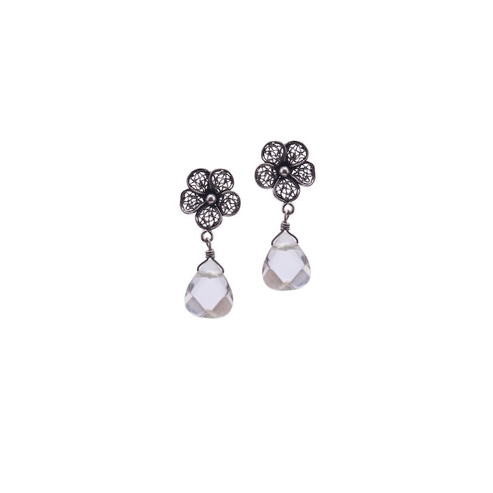 YVONE CHRISTA NY LACE DAISY EARRINGS