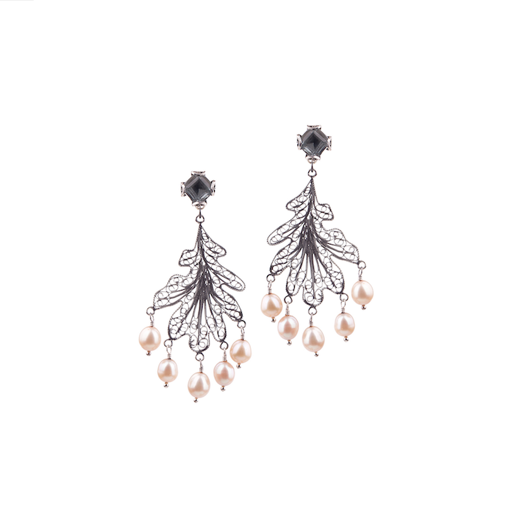 YVONE CHRISTA OAK LEAF EARRINGS