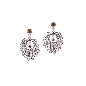 YVONE CHRISTA OAK LEAF EARRINGS