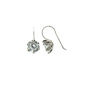 YVONE CHRISTA NY TULIP EARRINGS MEDIUM HOOK, CZ